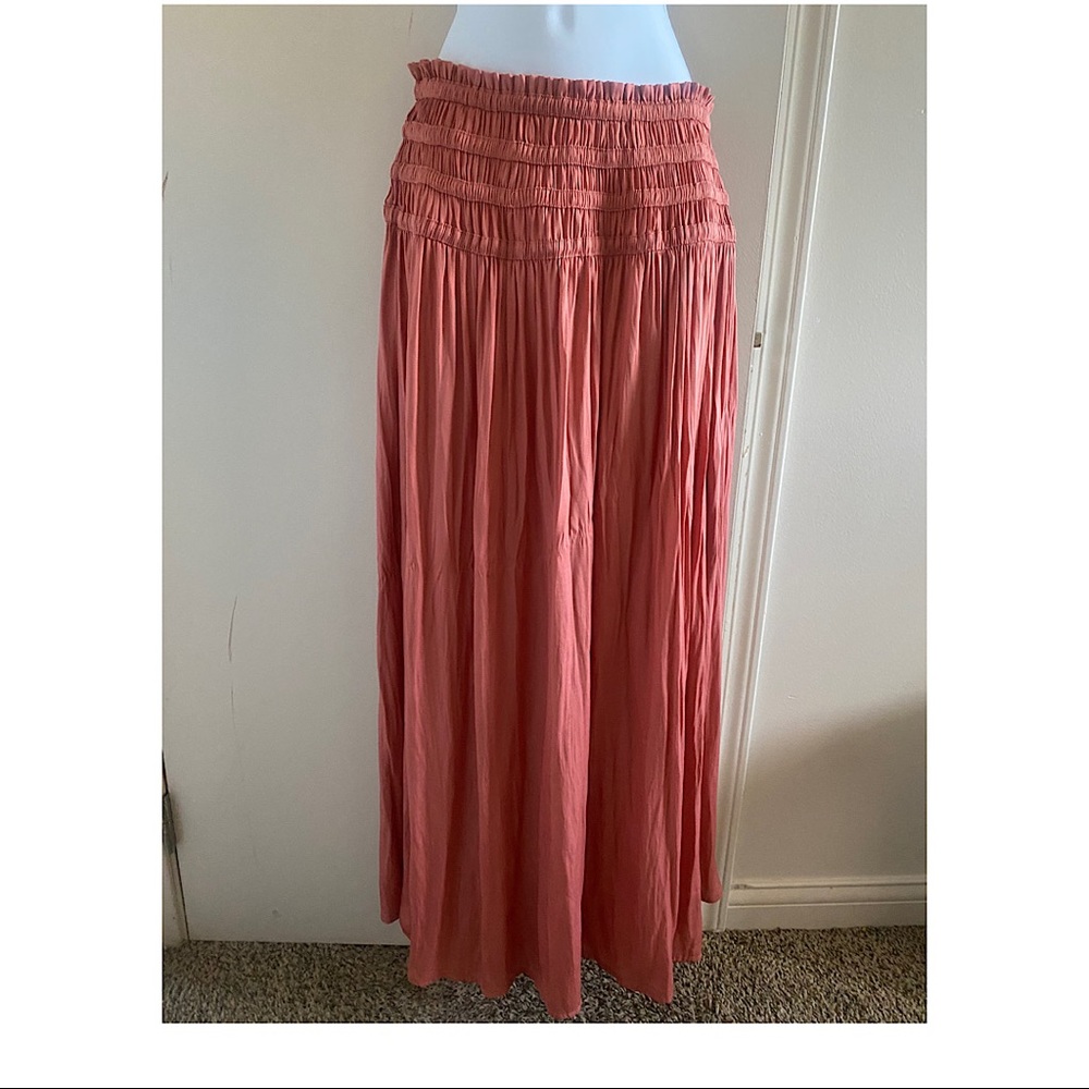 Scrunched “Lara” Maxi Shirt/Dress in Coral